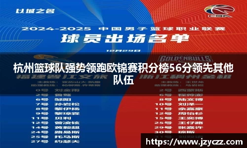 杭州篮球队强势领跑欧锦赛积分榜56分领先其他队伍